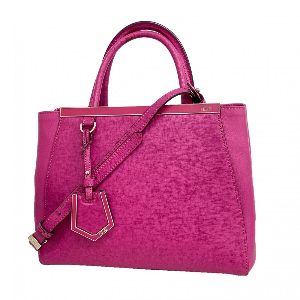 Fendi 2Jours tote Saffiano leather Fuschia Pink